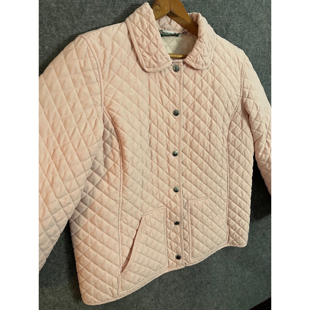 LAUREN RALPH LAUREN Quilted Snap Front Jacket Pink Women's Size 1X - Picture 7 of 11